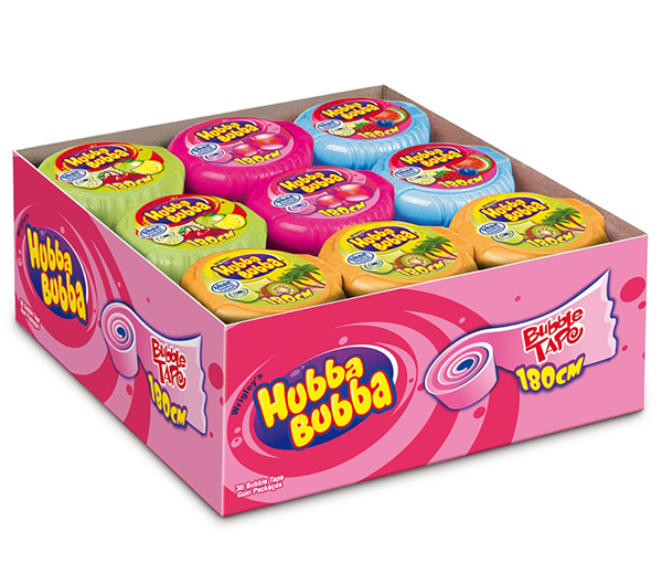 Sweets Free shipping  Wrigleys Hubba Bubba Bubble Tape Assortment Box
