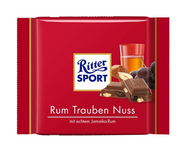 Sweets Free shipping Ritter Sport Rum Raisin Nut